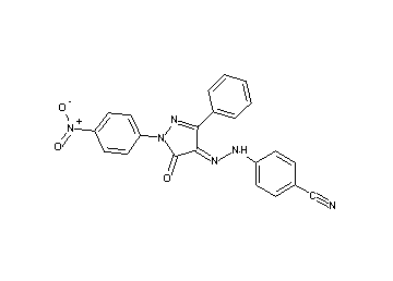 4-{2-[1-(4-nitrophenyl)-5-oxo-3-phenyl-1,5-dihydro-4H-pyrazol-4-ylidene]hydrazino}benzonitrile - Click Image to Close