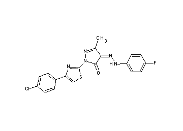 2-[4-(4-chlorophenyl)-1,3-thiazol-2-yl]-4-[(4-fluorophenyl)hydrazono]-5-methyl-2,4-dihydro-3H-pyrazol-3-one