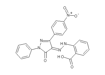 2-{2-[3-(4-nitrophenyl)-5-oxo-1-phenyl-1,5-dihydro-4H-pyrazol-4-ylidene]hydrazino}benzoic acid