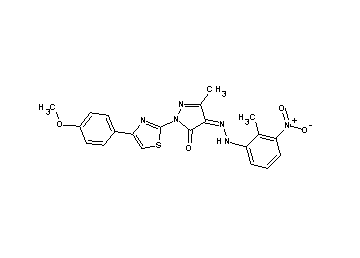 2-[4-(4-methoxyphenyl)-1,3-thiazol-2-yl]-5-methyl-4-[(2-methyl-3-nitrophenyl)hydrazono]-2,4-dihydro-3H-pyrazol-3-one