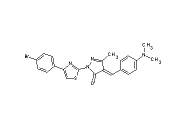 2-[4-(4-bromophenyl)-1,3-thiazol-2-yl]-4-[4-(dimethylamino)benzylidene]-5-methyl-2,4-dihydro-3H-pyrazol-3-one
