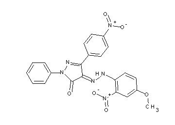 4-[(4-methoxy-2-nitrophenyl)hydrazono]-5-(4-nitrophenyl)-2-phenyl-2,4-dihydro-3H-pyrazol-3-one