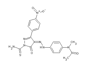 N-(4-{2-[1-(aminocarbonothioyl)-3-(4-nitrophenyl)-5-oxo-1,5-dihydro-4H-pyrazol-4-ylidene]hydrazino}phenyl)-N-methylacetamide