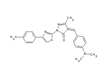 4-[4-(dimethylamino)benzylidene]-5-methyl-2-[4-(4-methylphenyl)-1,3-thiazol-2-yl]-2,4-dihydro-3H-pyrazol-3-one