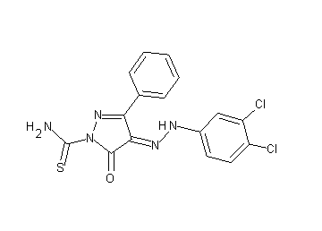 4-[(3,4-dichlorophenyl)hydrazono]-5-oxo-3-phenyl-4,5-dihydro-1H-pyrazole-1-carbothioamide - Click Image to Close