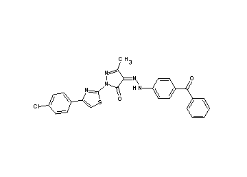 4-[(4-benzoylphenyl)hydrazono]-2-[4-(4-chlorophenyl)-1,3-thiazol-2-yl]-5-methyl-2,4-dihydro-3H-pyrazol-3-one