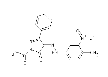 4-[(4-methyl-3-nitrophenyl)hydrazono]-5-oxo-3-phenyl-4,5-dihydro-1H-pyrazole-1-carbothioamide