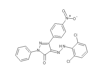 4-[(2,6-dichlorophenyl)hydrazono]-5-(4-nitrophenyl)-2-phenyl-2,4-dihydro-3H-pyrazol-3-one - Click Image to Close
