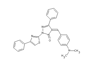 4-[4-(dimethylamino)benzylidene]-5-phenyl-2-(4-phenyl-1,3-thiazol-2-yl)-2,4-dihydro-3H-pyrazol-3-one