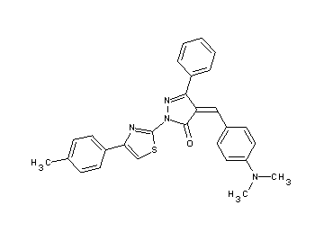 4-[4-(dimethylamino)benzylidene]-2-[4-(4-methylphenyl)-1,3-thiazol-2-yl]-5-phenyl-2,4-dihydro-3H-pyrazol-3-one
