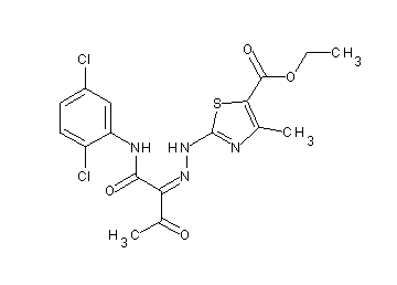 ethyl 2-[2-(1-{[(2,5-dichlorophenyl)amino]carbonyl}-2-oxopropylidene)hydrazino]-4-methyl-1,3-thiazole-5-carboxylate