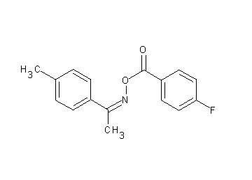 1-(4-methylphenyl)ethanone O-(4-fluorobenzoyl)oxime 1-(4-methylphenyl)ethanone O-(4-fluorobenzoyl)oxime