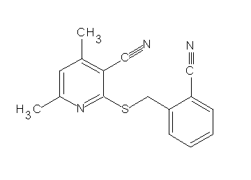 2-[(2-cyanobenzyl)sulfanyl]-4,6-dimethylnicotinonitrile