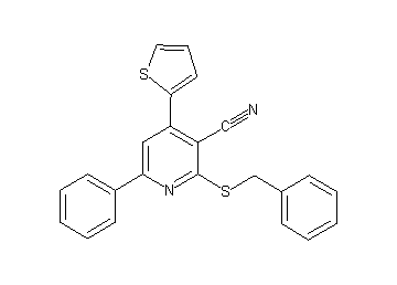 2-(benzylsulfanyl)-6-phenyl-4-(2-thienyl)nicotinonitrile