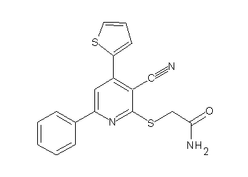 2-{[3-cyano-6-phenyl-4-(2-thienyl)-2-pyridinyl]sulfanyl}acetamide