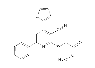 methyl {[3-cyano-6-phenyl-4-(2-thienyl)-2-pyridinyl]sulfanyl}acetate - Click Image to Close