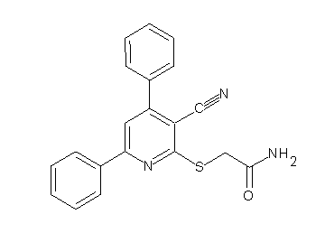2-[(3-cyano-4,6-diphenyl-2-pyridinyl)sulfanyl]acetamide