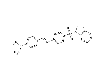 4-(2,3-dihydro-1H-indol-1-ylsulfonyl)-N-[4-(dimethylamino)benzylidene]aniline - Click Image to Close