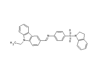 4-(2,3-dihydro-1H-indol-1-ylsulfonyl)-N-[(9-ethyl-9H-carbazol-3-yl)methylene]aniline