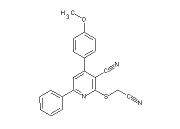 2-[(cyanomethyl)sulfanyl]-4-(4-methoxyphenyl)-6-phenylnicotinonitrile