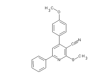 4-(4-methoxyphenyl)-2-(methylsulfanyl)-6-phenylnicotinonitrile