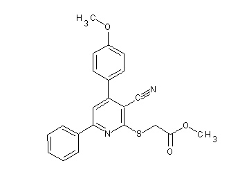 methyl {[3-cyano-4-(4-methoxyphenyl)-6-phenyl-2-pyridinyl]sulfanyl}acetate