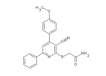 2-{[3-cyano-4-(4-methoxyphenyl)-6-phenyl-2-pyridinyl]sulfanyl}acetamide