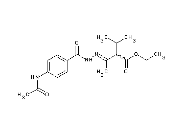 ethyl 2-{N-[4-(acetylamino)benzoyl]ethanehydrazonoyl}-3-methylbutanoate