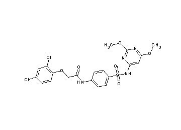 2-(2,4-dichlorophenoxy)-N-(4-{[(2,6-dimethoxy-4-pyrimidinyl)amino]sulfonyl}phenyl)acetamide