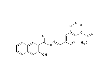 4-[2-(3-hydroxy-2-naphthoyl)carbonohydrazonoyl]-2-methoxyphenyl acetate