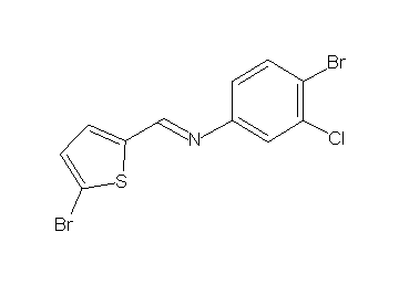 (4-bromo-3-chlorophenyl)[(5-bromo-2-thienyl)methylene]amine