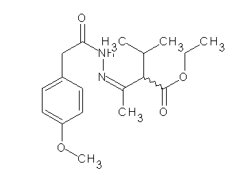 ethyl 2-isopropyl-3-{[(4-methoxyphenyl)acetyl]hydrazono}butanoate