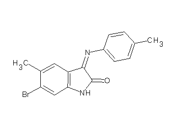 6-bromo-5-methyl-3-[(4-methylphenyl)imino]-1,3-dihydro-2H-indol-2-one