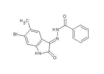 N'-(6-bromo-5-methyl-2-oxo-1,2-dihydro-3H-indol-3-ylidene)benzohydrazide