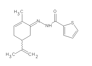 N'-(5-isopropenyl-2-methyl-2-cyclohexen-1-ylidene)-2-thiophenecarbohydrazide
