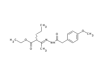 ethyl 2-{N-[(4-methoxyphenyl)acetyl]ethanehydrazonoyl}pentanoate