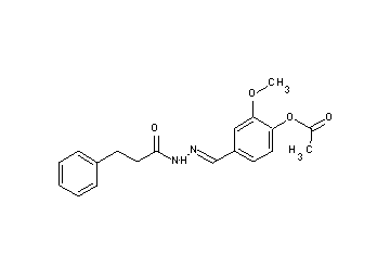 2-methoxy-4-[2-(3-phenylpropanoyl)carbonohydrazonoyl]phenyl acetate