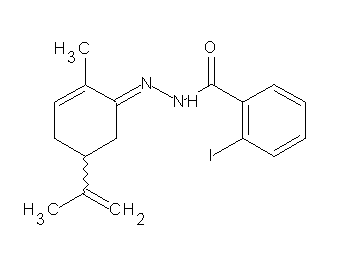 2-iodo-N'-(5-isopropenyl-2-methyl-2-cyclohexen-1-ylidene)benzohydrazide