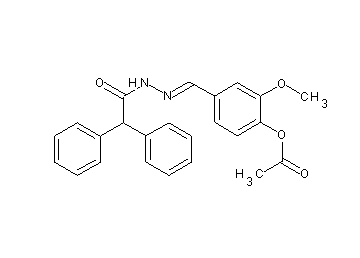 4-[2-(diphenylacetyl)carbonohydrazonoyl]-2-methoxyphenyl acetate