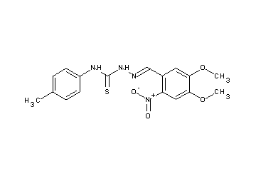 4,5-dimethoxy-2-nitrobenzaldehyde N-(4-methylphenyl)thiosemicarbazone