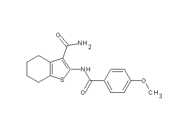 2-[(4-methoxybenzoyl)amino]-4,5,6,7-tetrahydro-1-benzothiophene-3-carboxamide
