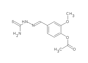 4-[2-(aminocarbonothioyl)carbonohydrazonoyl]-2-methoxyphenyl acetate