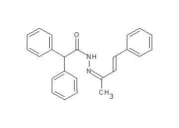 N'-(1-methyl-3-phenyl-2-propen-1-ylidene)-2,2-diphenylacetohydrazide N'-(1-methyl-3-phenyl-2-propen-1-ylidene)-2,2-diphenylacetohydrazide