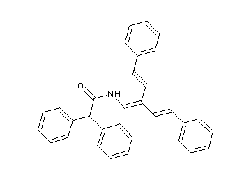 2,2-diphenyl-N'-[3-phenyl-1-(2-phenylvinyl)-2-propen-1-ylidene]acetohydrazide