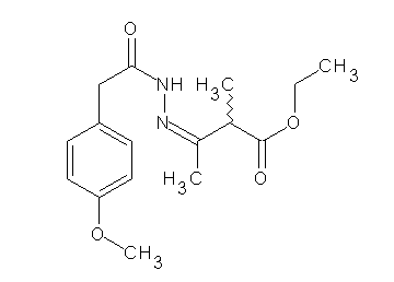 ethyl 3-{[(4-methoxyphenyl)acetyl]hydrazono}-2-methylbutanoate
