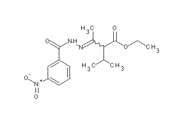 ethyl 2-isopropyl-3-[(3-nitrobenzoyl)hydrazono]butanoate