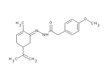 N'-(5-isopropenyl-2-methyl-2-cyclohexen-1-ylidene)-2-(4-methoxyphenyl)acetohydrazide - Click Image to Close