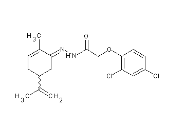2-(2,4-dichlorophenoxy)-N'-(5-isopropenyl-2-methyl-2-cyclohexen-1-ylidene)acetohydrazide