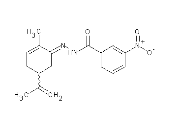 N'-(5-isopropenyl-2-methyl-2-cyclohexen-1-ylidene)-3-nitrobenzohydrazide