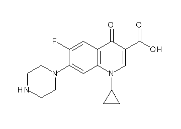 1-cyclopropyl-6-fluoro-4-oxo-7-(1-piperazinyl)-1,4-dihydro-3-quinolinecarboxylic acid